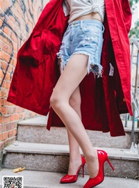 Socks astringent 080 hot pants with red high heels debut 798(86)